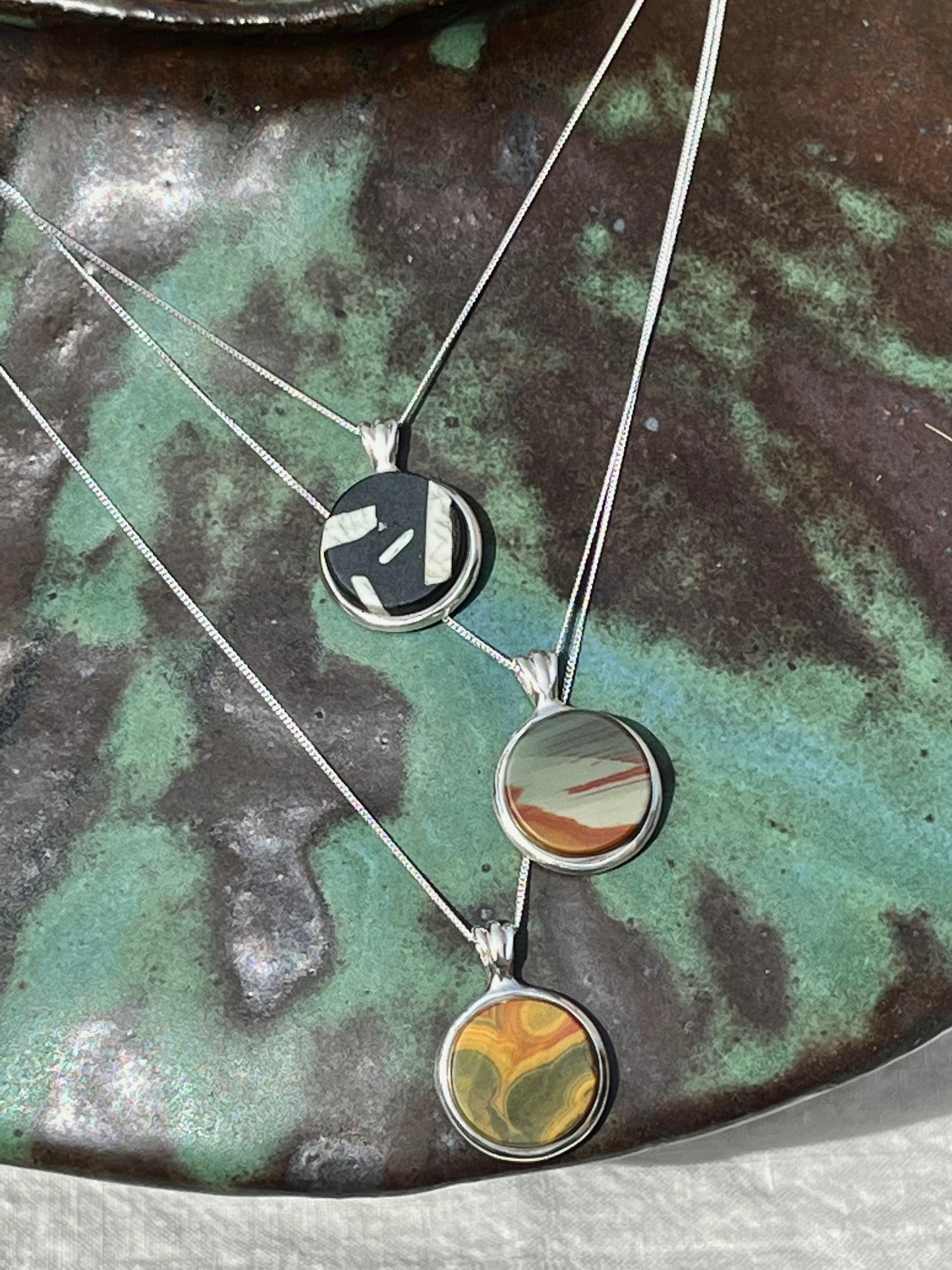 Chinese Writing Stone Pendant